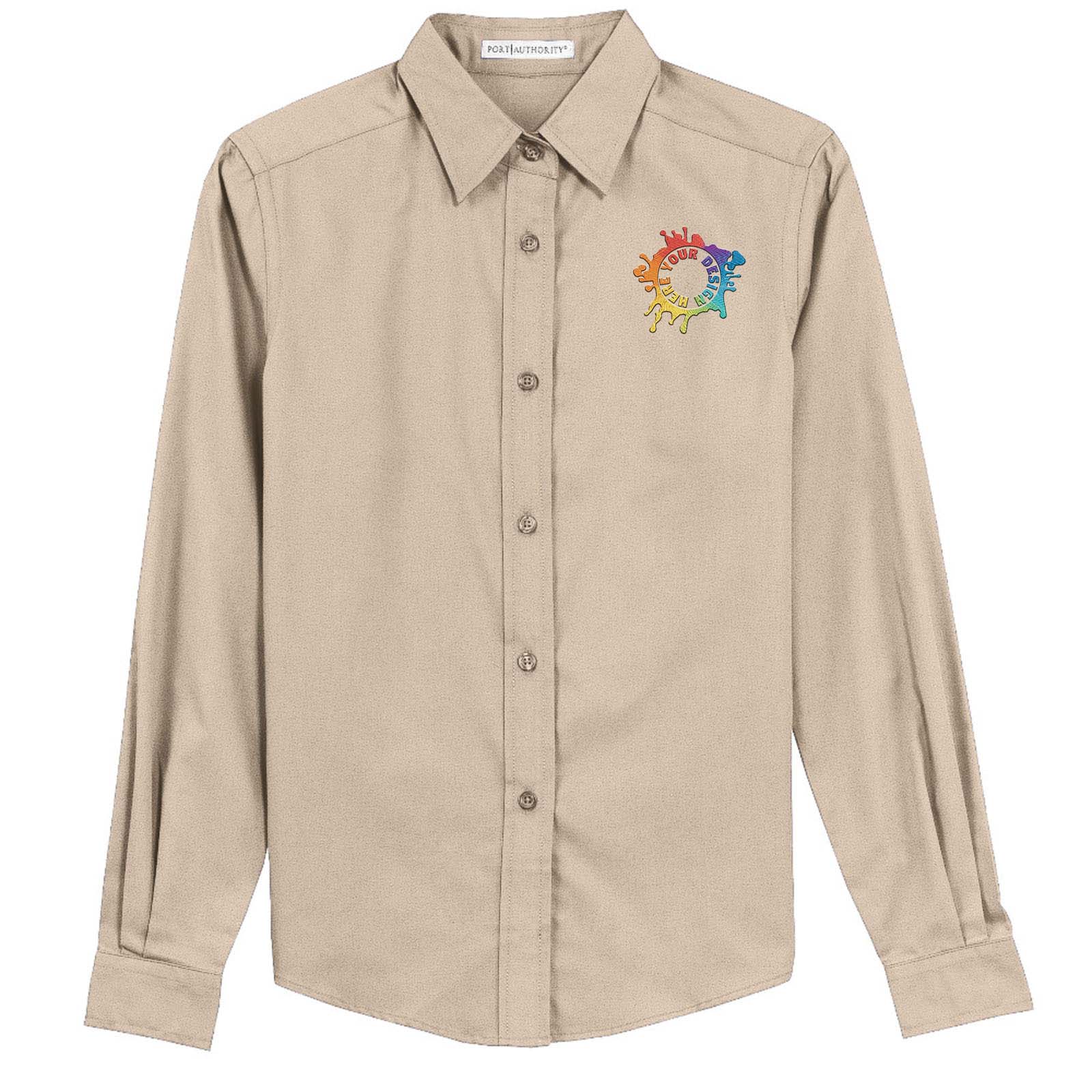 Port Authority® Ladies Long Sleeve Easy Care Shirt Embroidery - Mato & Hash