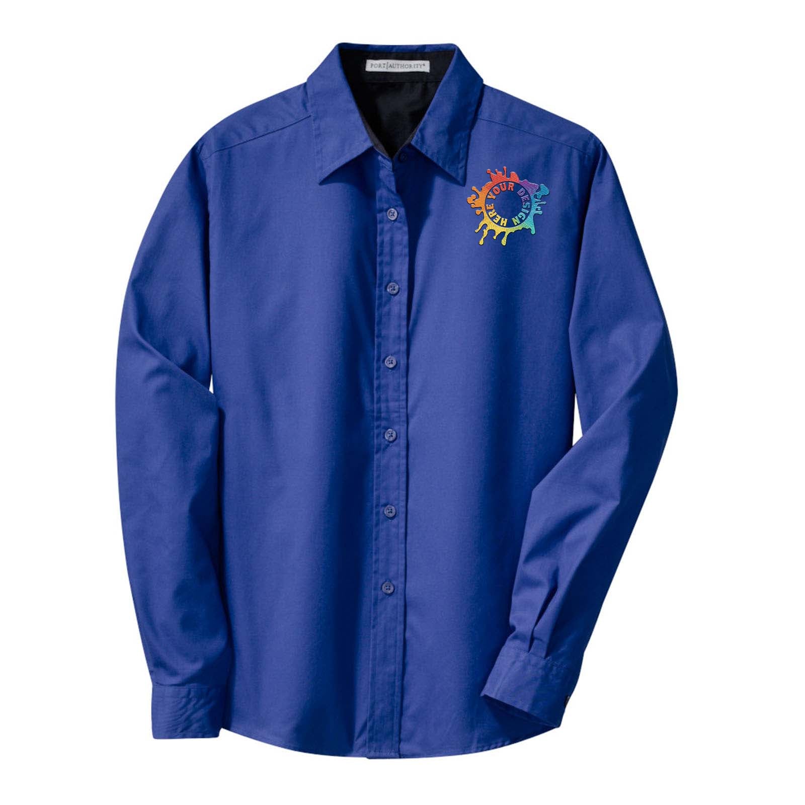 Port Authority® Ladies Long Sleeve Easy Care Shirt Embroidery - Mato & Hash