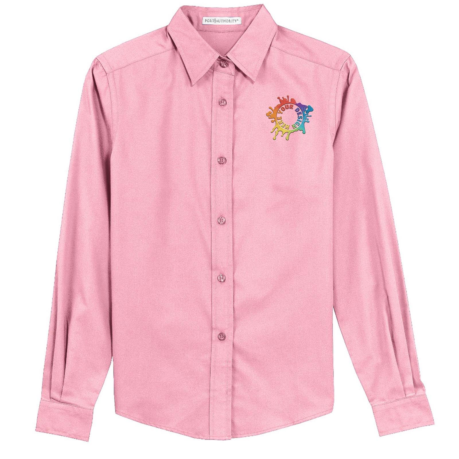 Port Authority® Ladies Long Sleeve Easy Care Shirt Embroidery - Mato & Hash