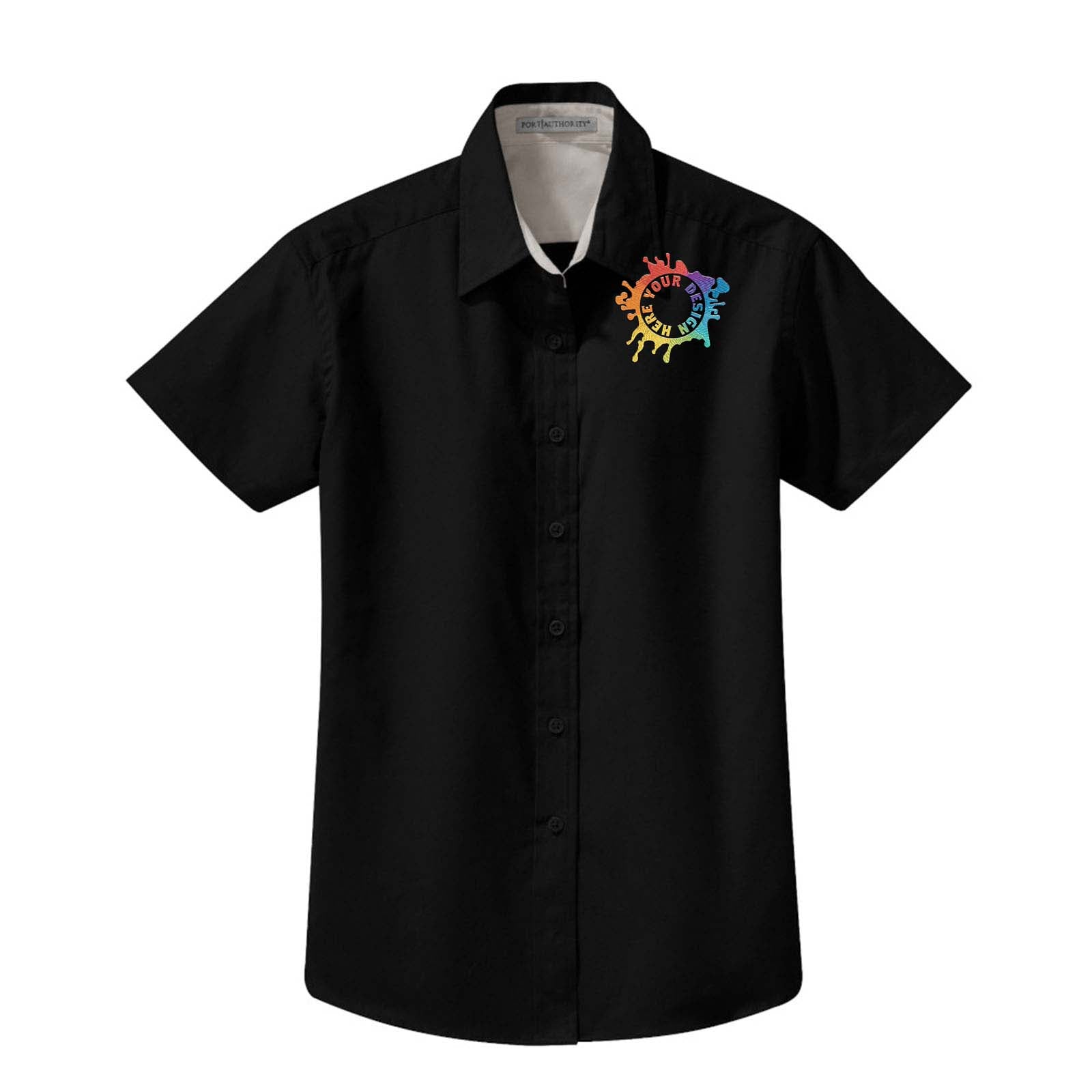 Port Authority® Ladies Short Sleeve Easy Care Shirt Embroidery - Mato & Hash
