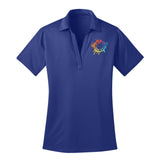 Port Authority Ladies Silk Touch 100% Polyester Performance Polo T-Shirt Embroidery - Mato & Hash