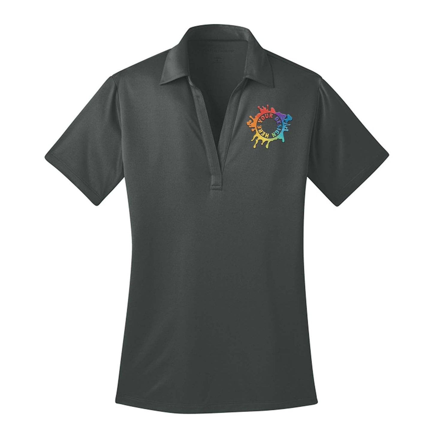Port Authority Ladies Silk Touch 100% Polyester Performance Polo T-Shirt Embroidery - Mato & Hash