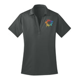 Port Authority Ladies Silk Touch 100% Polyester Performance Polo T-Shirt Embroidery - Mato & Hash