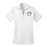 Port Authority Ladies Silk Touch 100% Polyester Performance Polo T-Shirt Embroidery - Mato & Hash