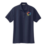 Port Authority Ladies Silk Touch Polyester/Cotton Blend Polo T-Shirt Embroidery - Mato & Hash