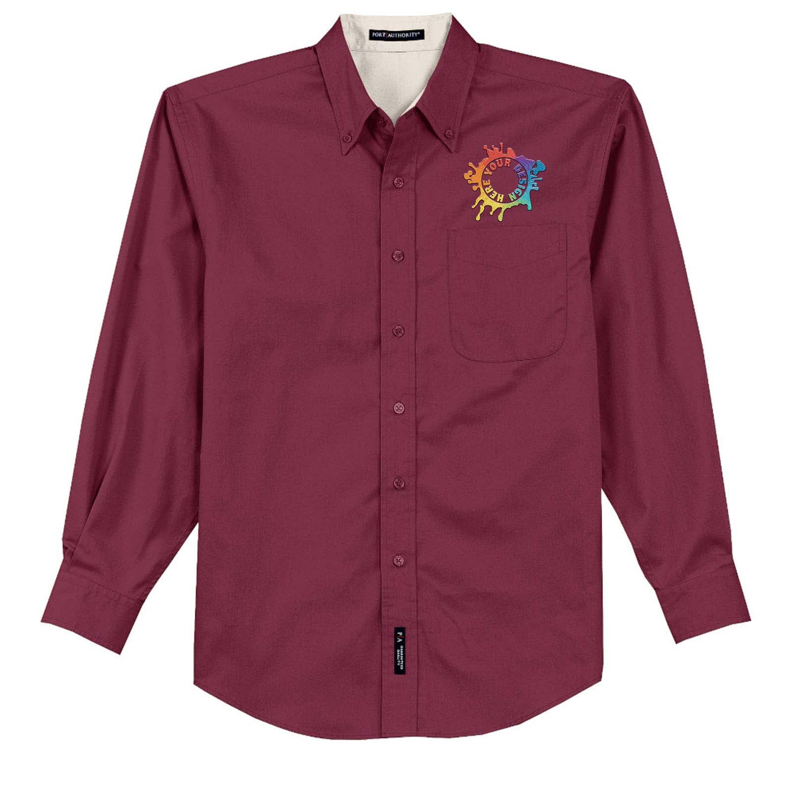 Port Authority® Long Sleeve Easy Care Shirt Embroidery - Mato & Hash