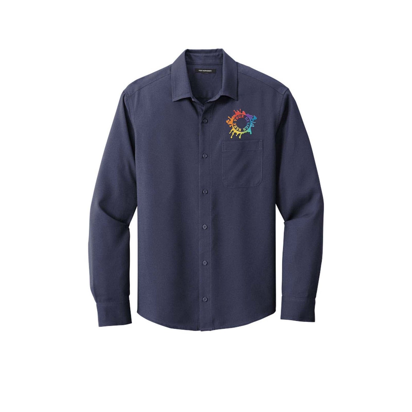 Port Authority ® Long Sleeve Performance Staff Shirt Embroidery - Mato & Hash