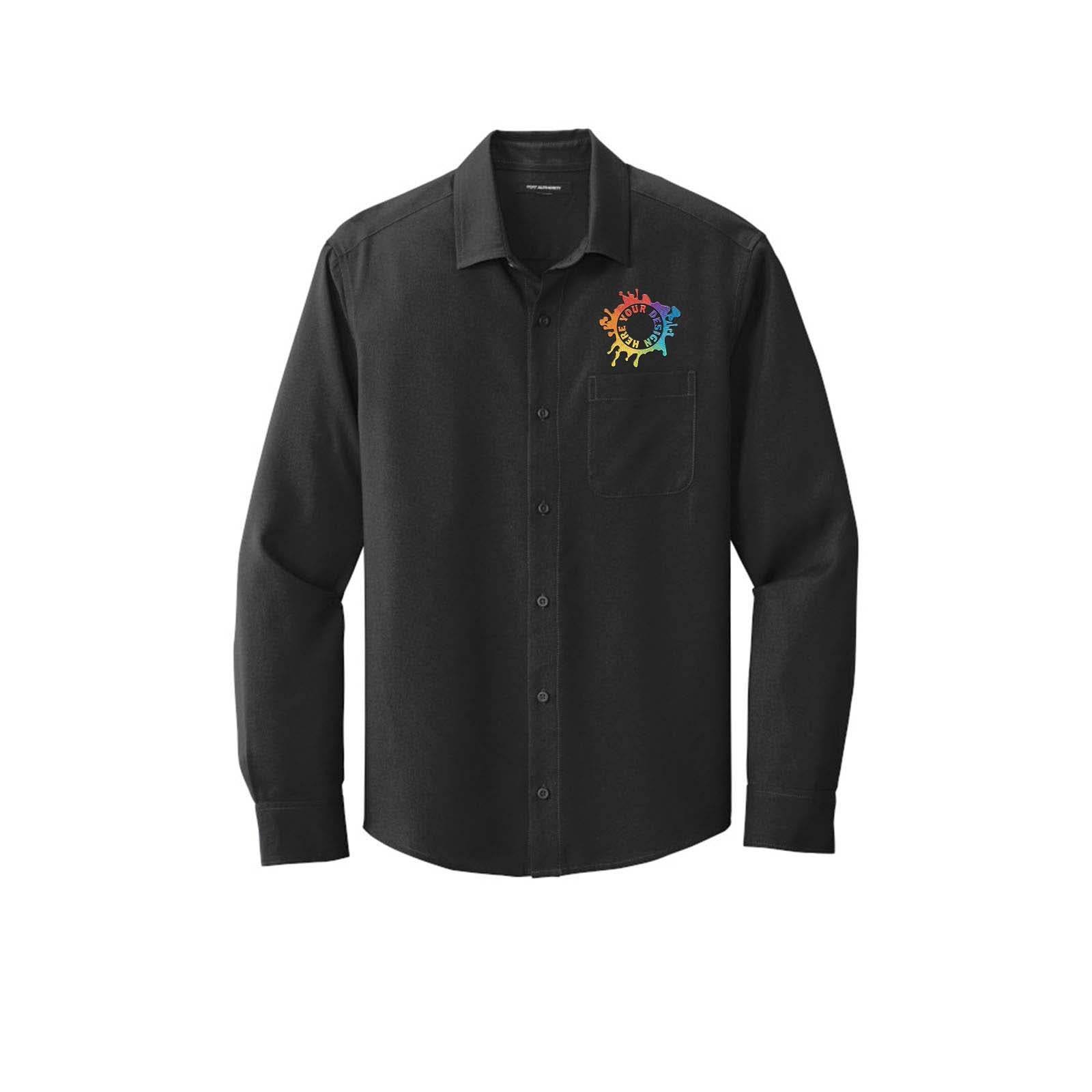 Port Authority ® Long Sleeve Performance Staff Shirt Embroidery - Mato & Hash
