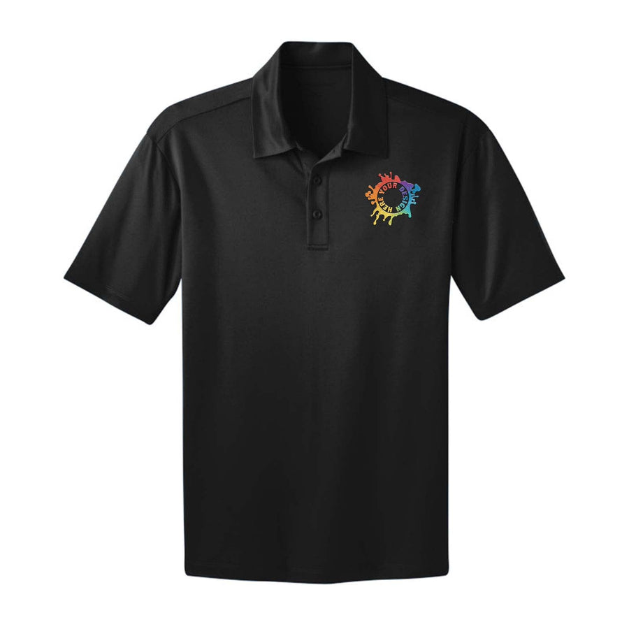 Port Authority Men's Silk Touch 100% Polyester Performance Polo T-Shirt Embroidery