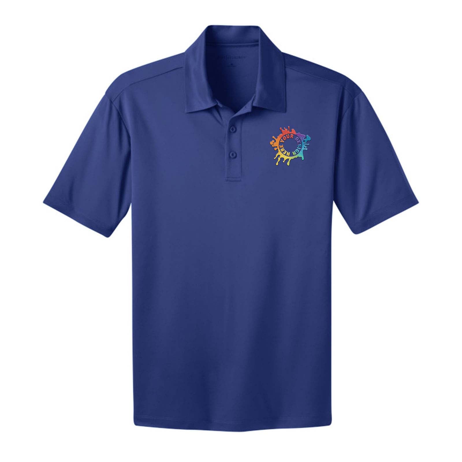 Port Authority Men's Silk Touch 100% Polyester Performance Polo T-Shirt Embroidery - Mato & Hash