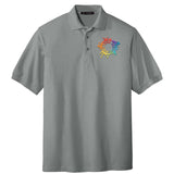 Port Authority Men's Silk Touch Polyester/Cotton Blend Polo T-Shirt Embroidery - Mato & Hash