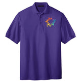 Port Authority Men's Silk Touch Polyester/Cotton Blend Polo T-Shirt Embroidery - Mato & Hash