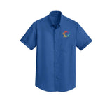 Port Authority® Short Sleeve SuperPro™ Twill Shirt Embroidery - Mato & Hash
