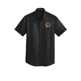 Port Authority® Short Sleeve SuperPro™ Twill Shirt Embroidery
