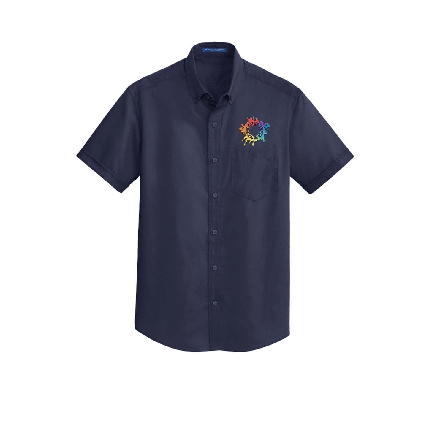 Port Authority® Short Sleeve SuperPro™ Twill Shirt Embroidery - Mato & Hash