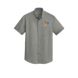 Port Authority® Short Sleeve SuperPro™ Twill Shirt Embroidery - Mato & Hash