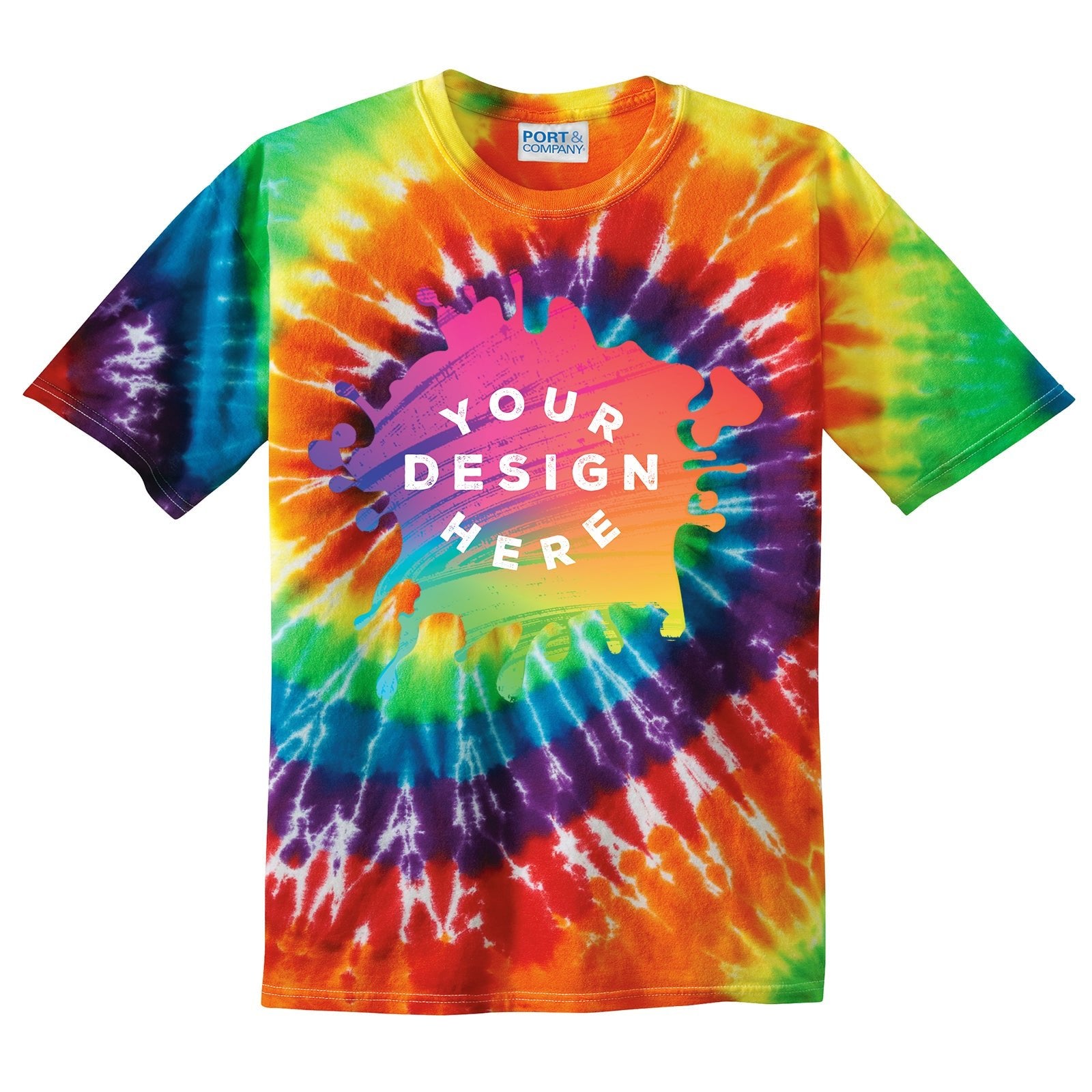 Port & Company 100% Cotton Unisex Tie-Dye T-Shirt - Mato & Hash