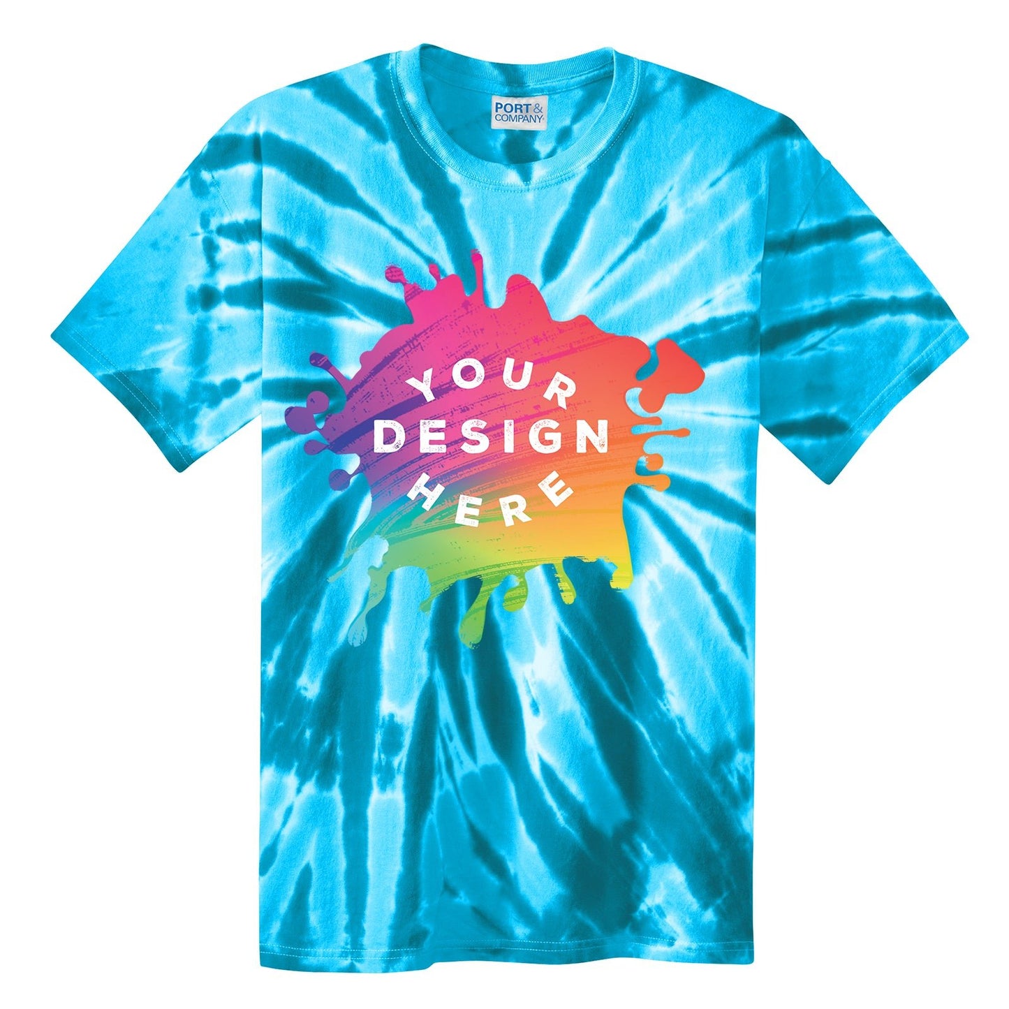 Port & Company 100% Cotton Unisex Tie-Dye T-Shirt - Mato & Hash