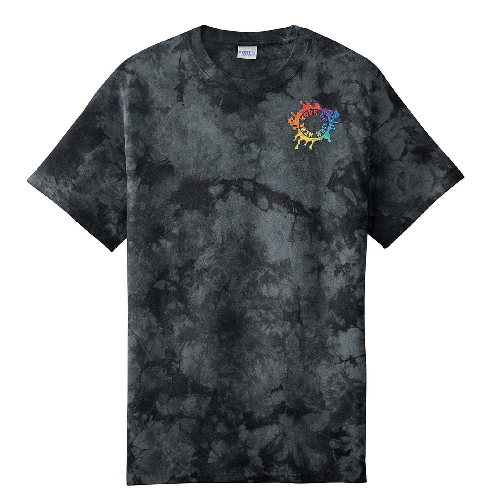 Port & Company ® Crystal Tie-Dye Tee Embroidery - Mato & Hash