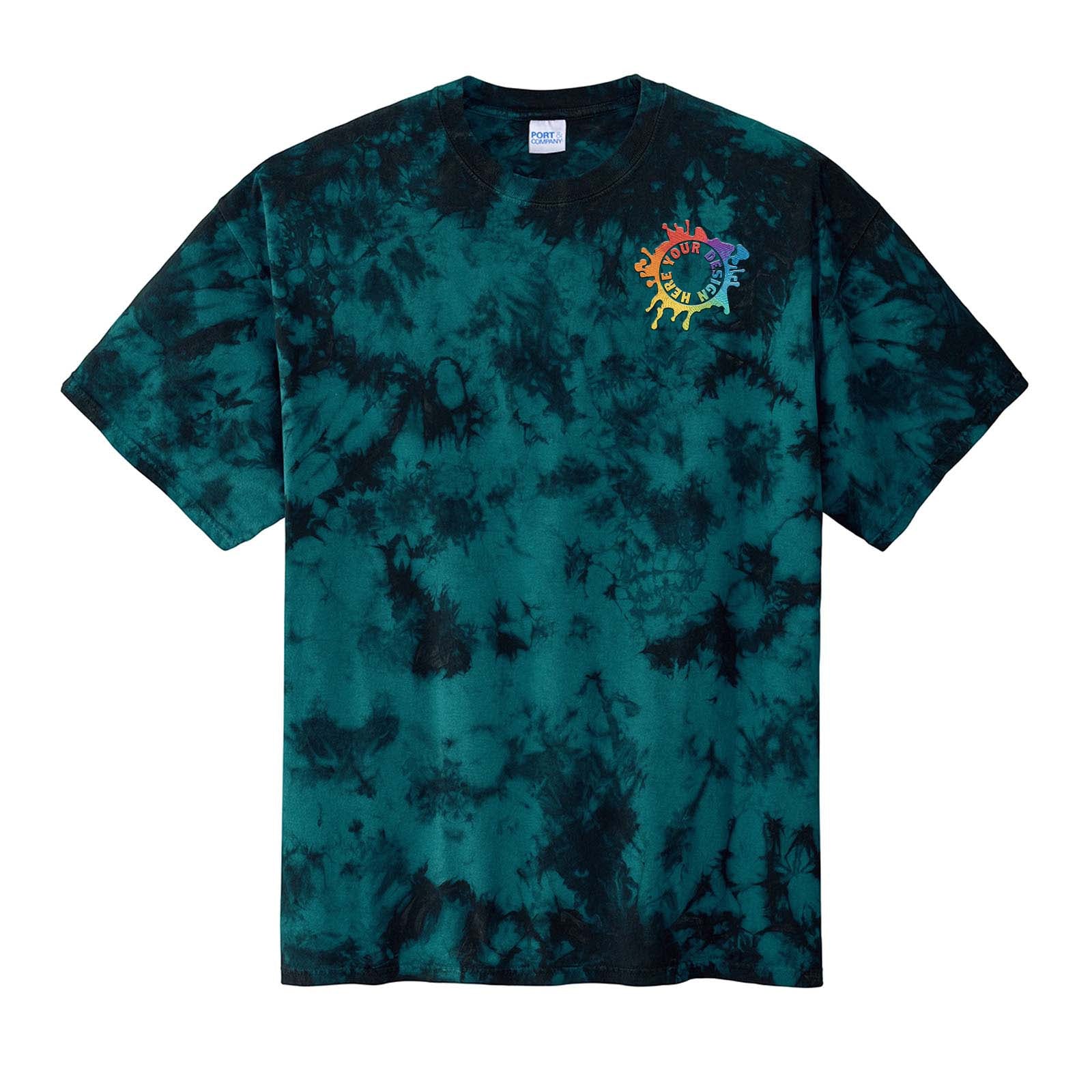 Port & Company ® Crystal Tie-Dye Tee Embroidery - Mato & Hash