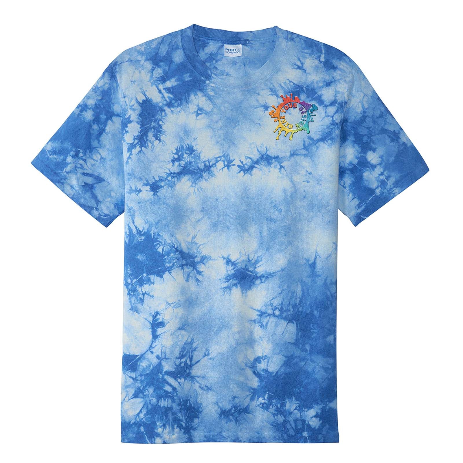 Port & Company ® Crystal Tie-Dye Tee Embroidery - Mato & Hash