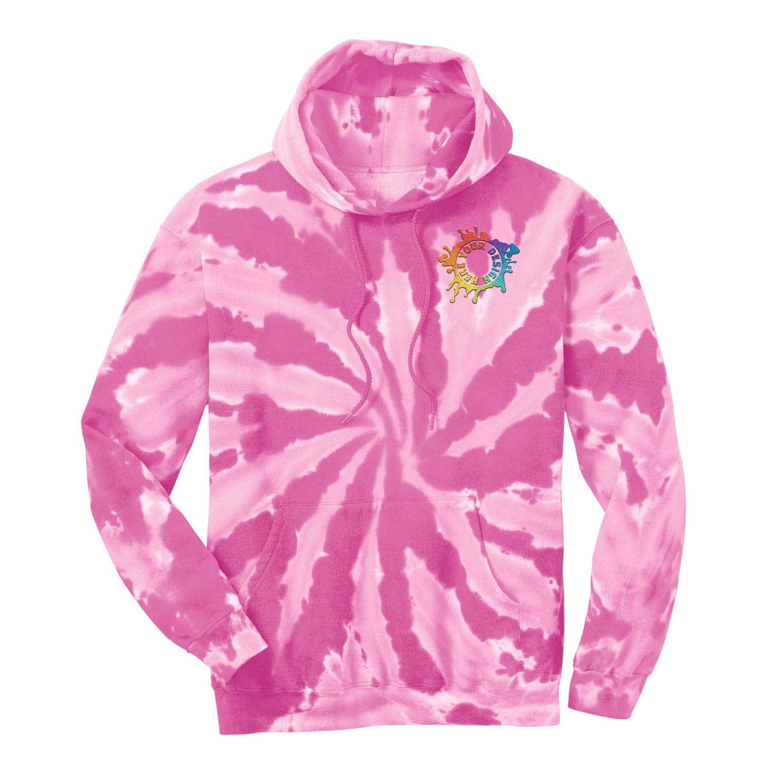 Port & Company® Tie-Dye Pullover Hooded Sweatshirt Embroidery - Mato & Hash