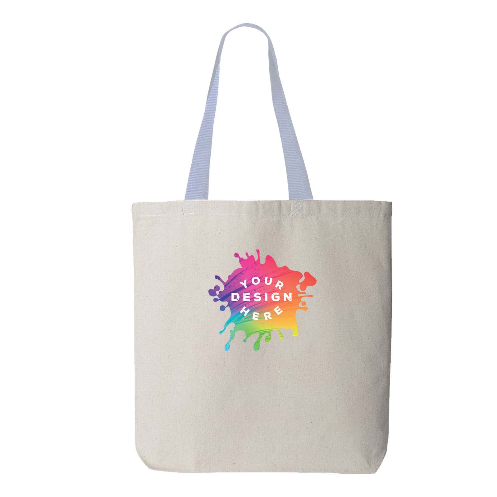 Q-Tees 11L Canvas Tote with Contrast-Color Handles - Mato & Hash