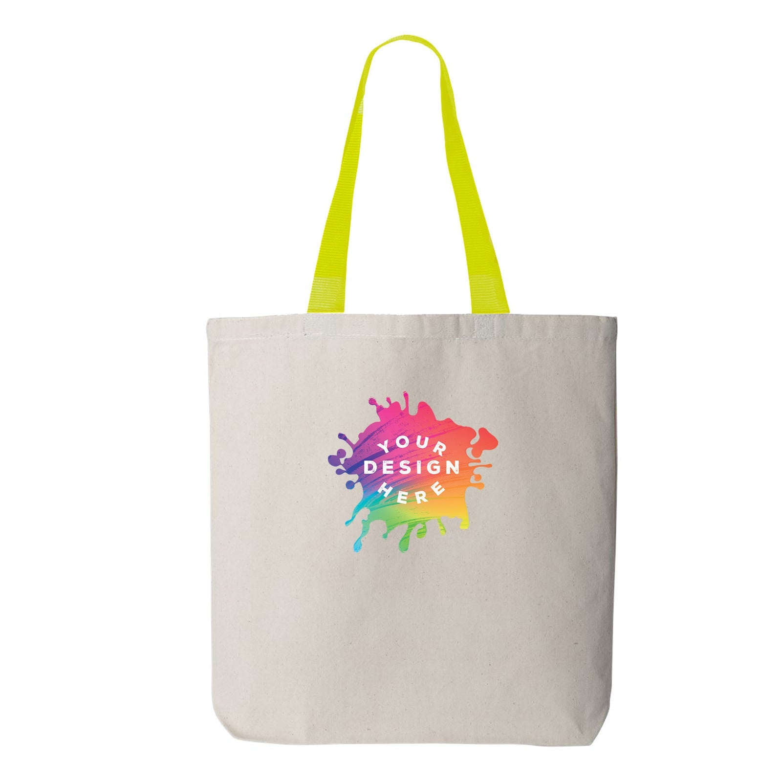 Q-Tees 11L Canvas Tote with Contrast-Color Handles - Mato & Hash