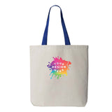 Q-Tees 11L Canvas Tote with Contrast-Color Handles - Mato & Hash