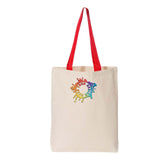 Q-Tees 11L Canvas Tote with Contrast-Color Handles Embroidery - Mato & Hash