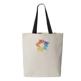 Q-Tees 11L Canvas Tote with Contrast-Color Handles Embroidery - Mato & Hash