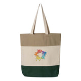 Q-Tees 11L Tri-Color Tote Embroidery - Mato & Hash