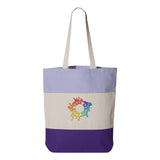 Q-Tees 11L Tri-Color Tote Embroidery - Mato & Hash