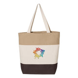 Q-Tees 11L Tri-Color Tote Embroidery - Mato & Hash