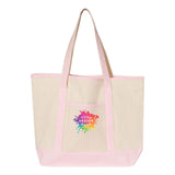 Q-Tees 34.6L Large Canvas Deluxe Tote - Mato & Hash
