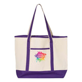 Q-Tees 34.6L Large Canvas Deluxe Tote - Mato & Hash