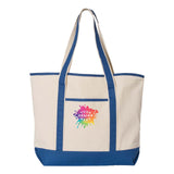 Q-Tees 34.6L Large Canvas Deluxe Tote - Mato & Hash