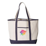 Q-Tees 34.6L Large Canvas Deluxe Tote - Mato & Hash