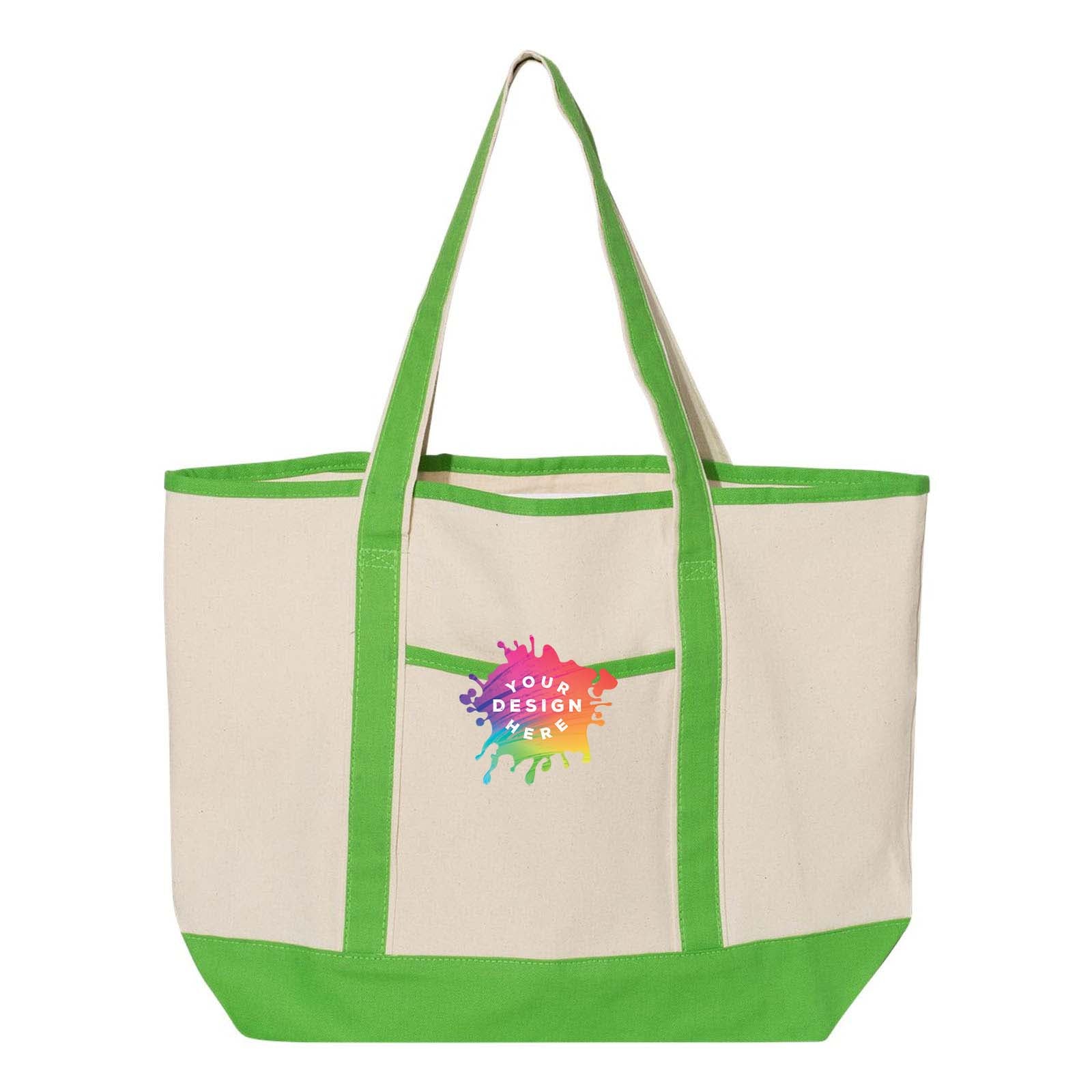 Q-Tees 34.6L Large Canvas Deluxe Tote - Mato & Hash