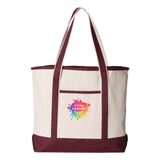 Q-Tees 34.6L Large Canvas Deluxe Tote - Mato & Hash