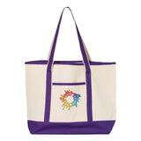 Q-Tees 34.6L Large Canvas Deluxe Tote Embroidery - Mato & Hash