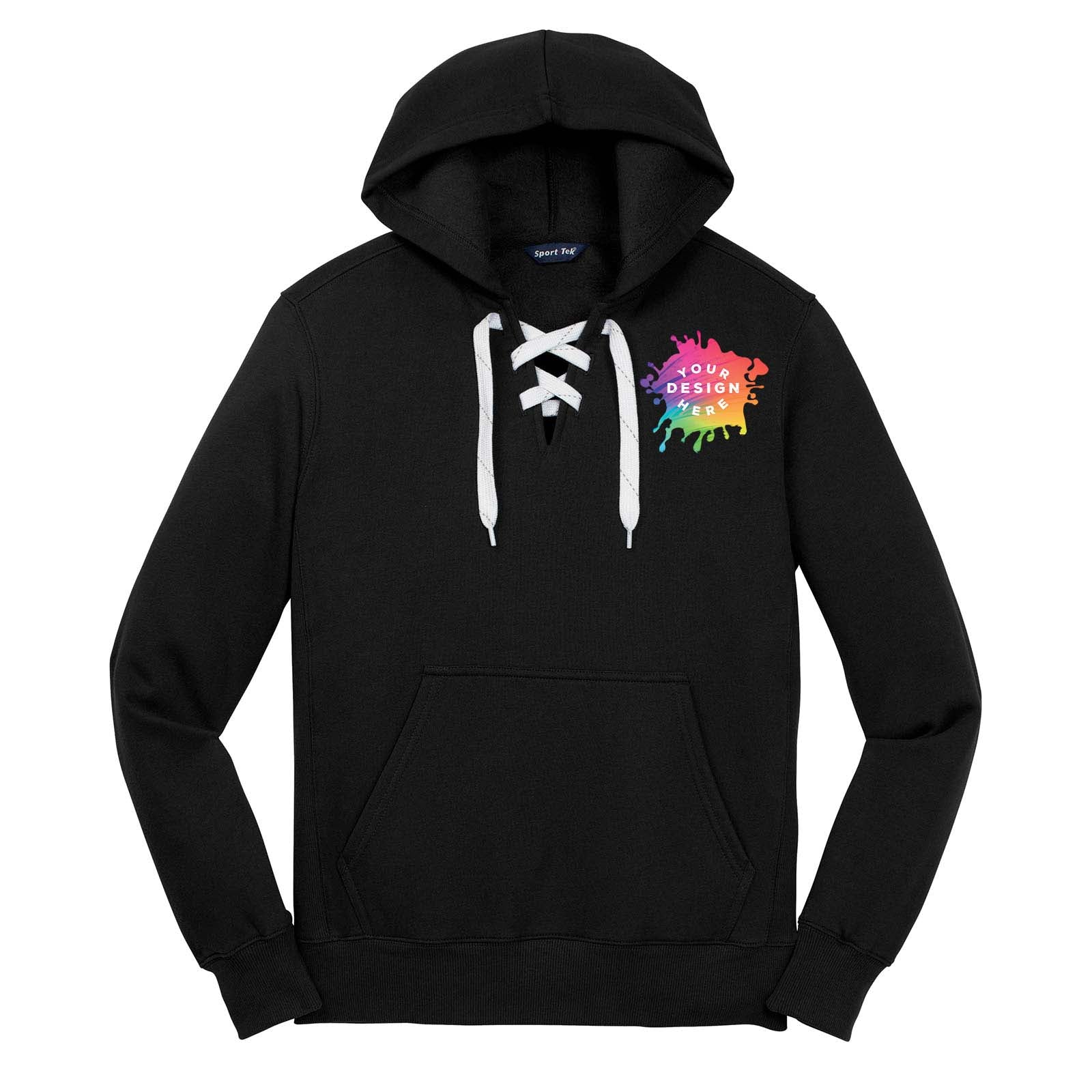 Sport Tek Men's Lace Up Pullover Hooded Sweatshirt - Mato & Hash