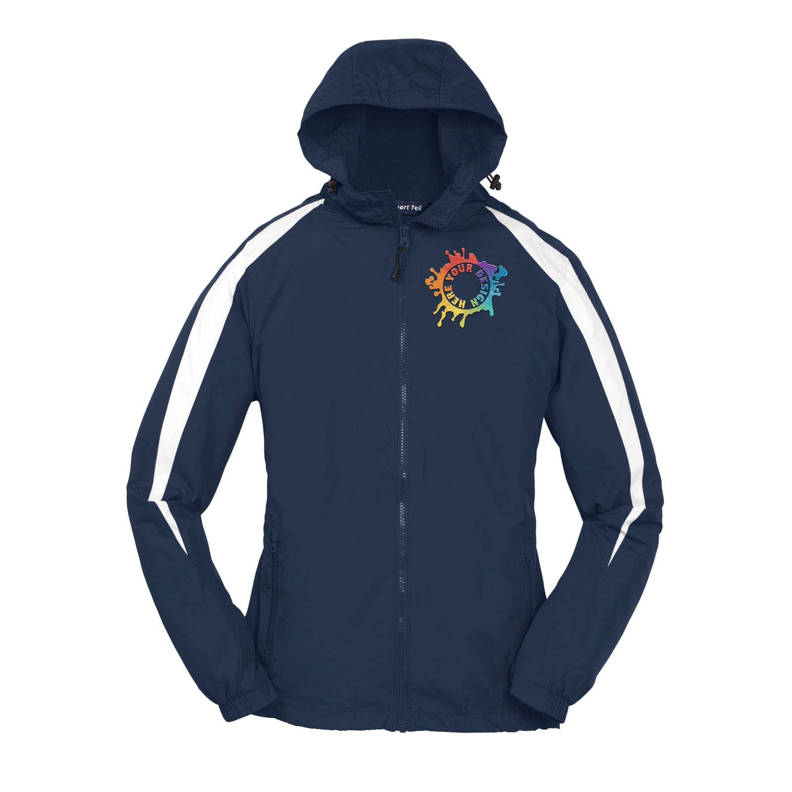 Sport-Tek® Youth Fleece-Lined Colorblock Jacket Embroidery - Mato & Hash