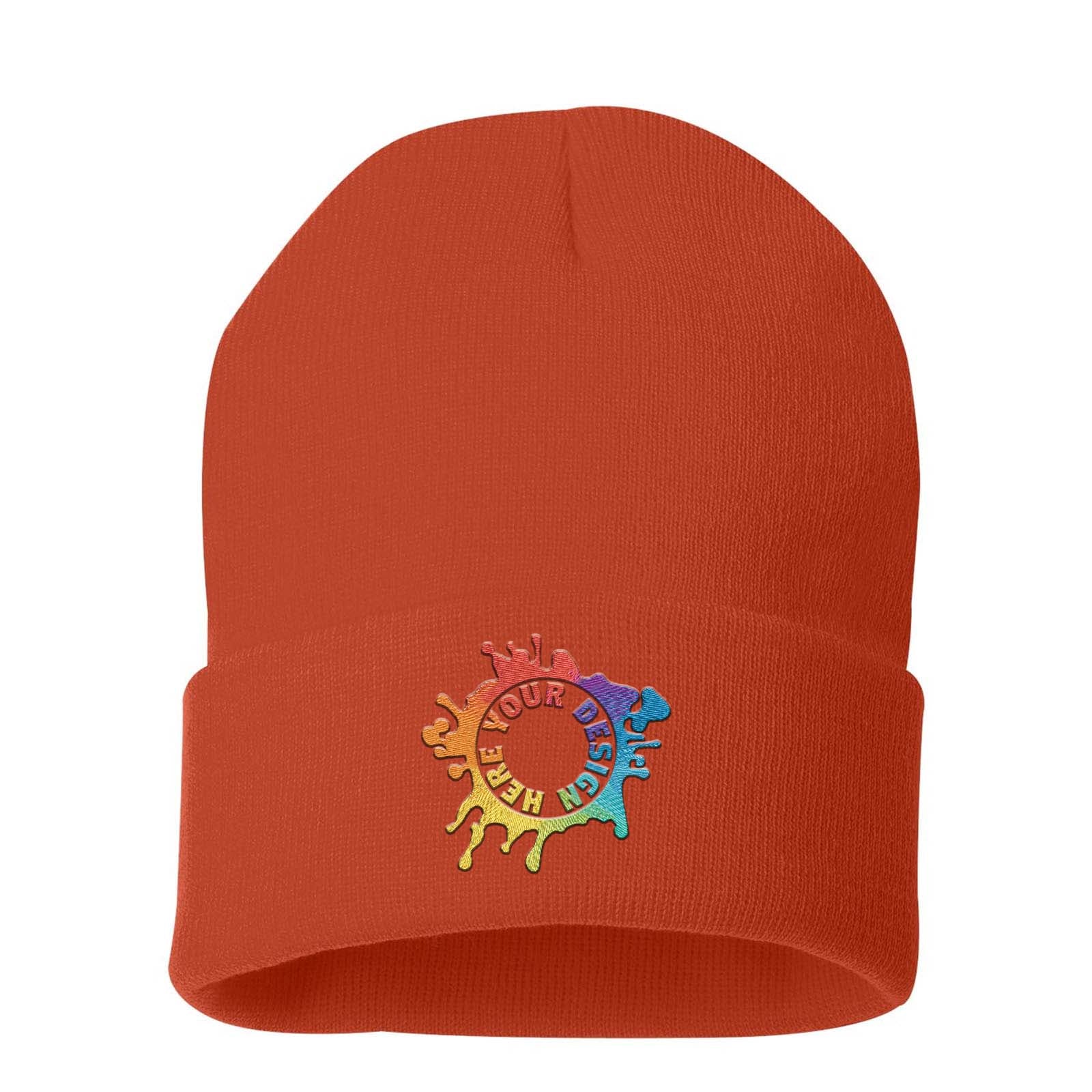 Sportsman Solid 12" Cuffed Beanie Embroidery - Mato & Hash