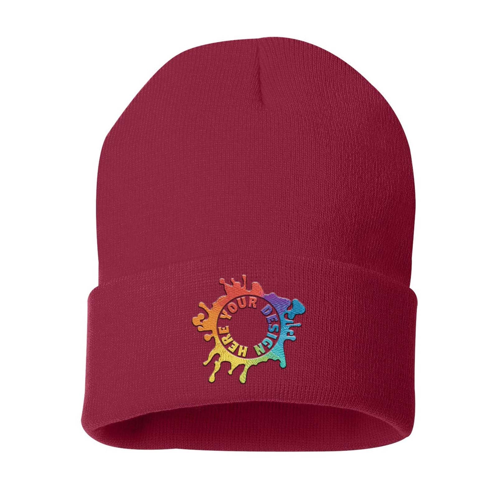 Sportsman Solid 12" Cuffed Beanie Embroidery - Mato & Hash