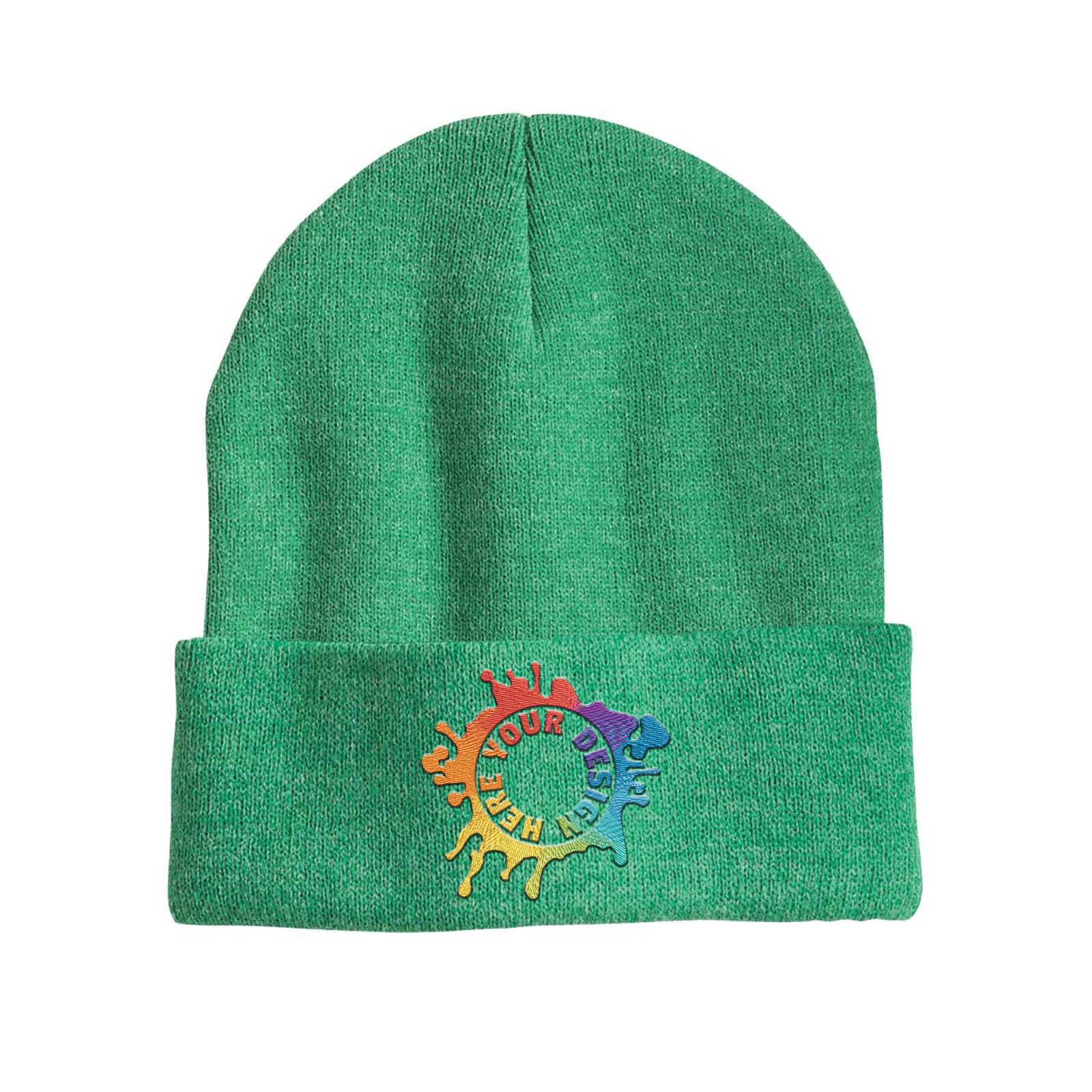 Sportsman Solid 12" Cuffed Beanie Embroidery - Mato & Hash