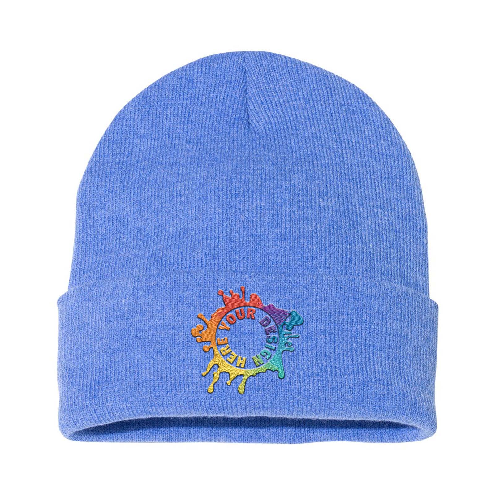 Sportsman Solid 12" Cuffed Beanie Embroidery - Mato & Hash