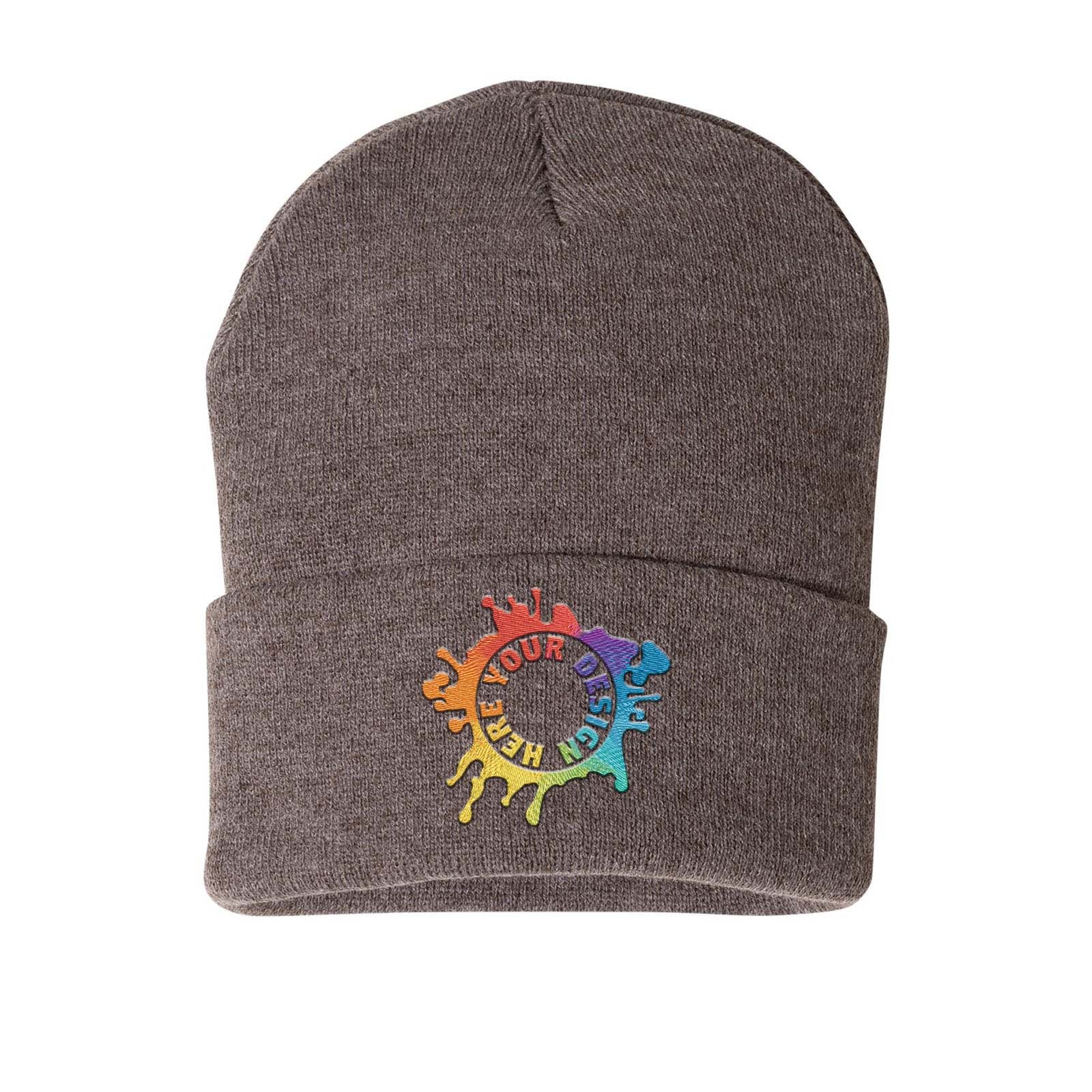 Sportsman Solid 12" Cuffed Beanie Embroidery - Mato & Hash