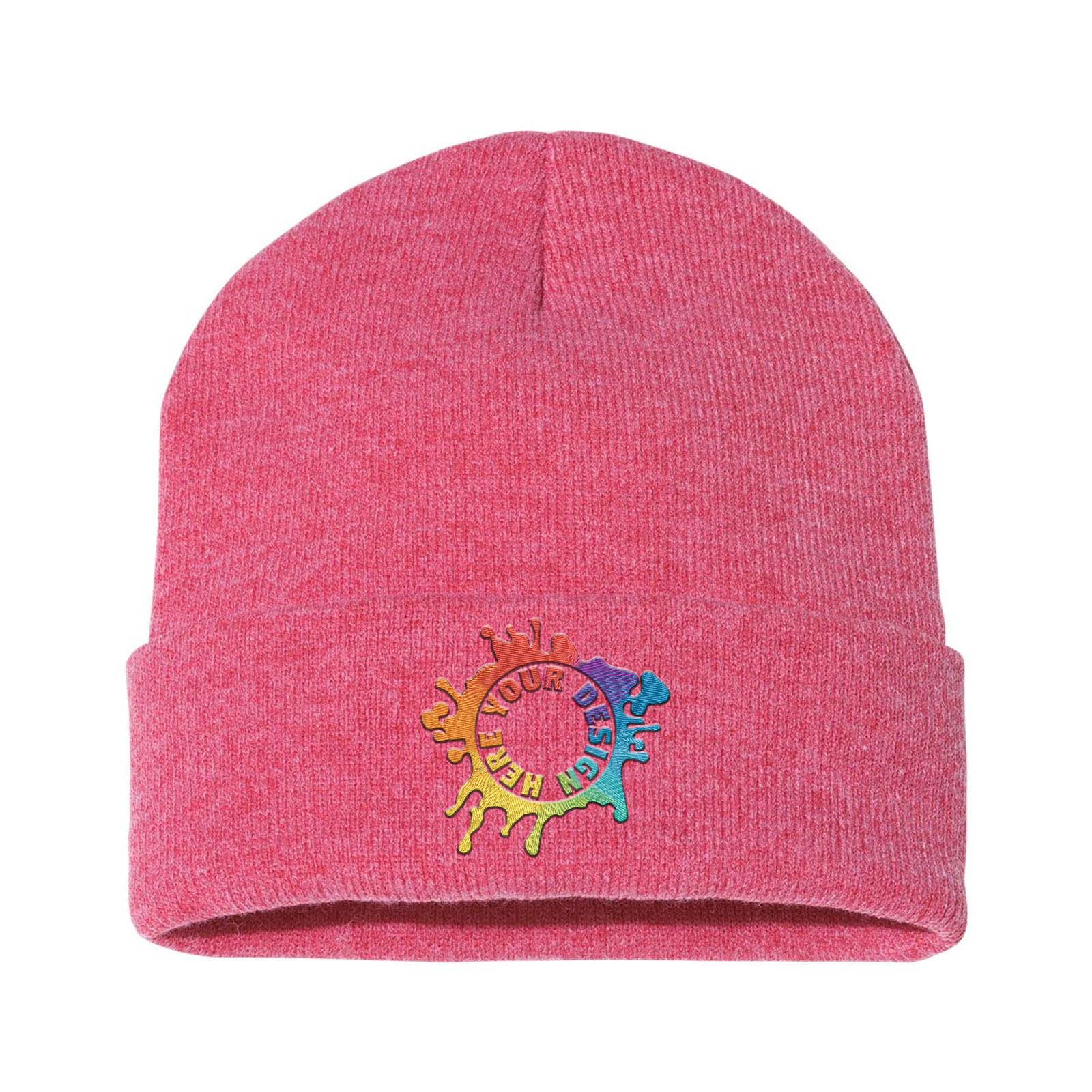 Sportsman Solid 12" Cuffed Beanie Embroidery - Mato & Hash