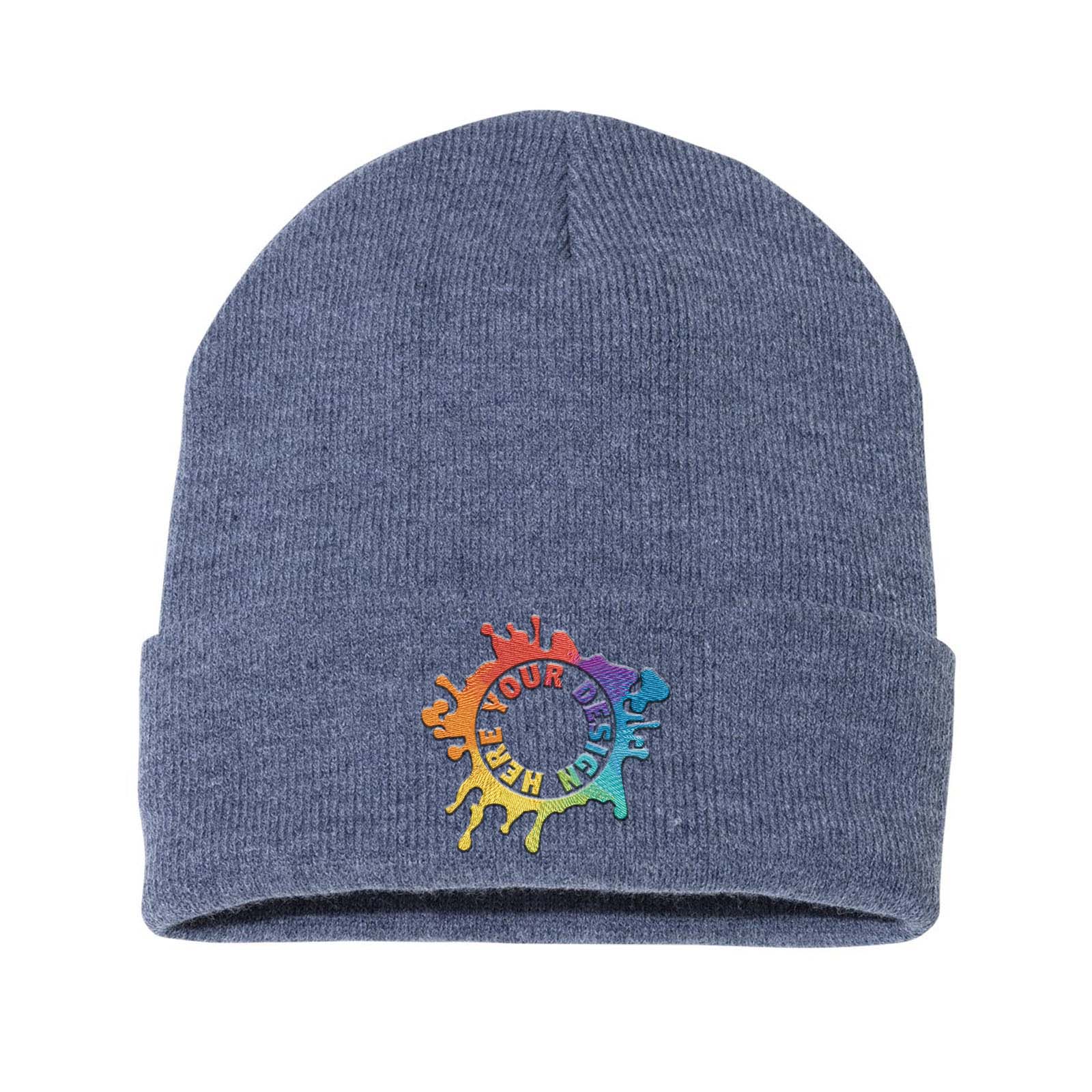 Sportsman Solid 12" Cuffed Beanie Embroidery - Mato & Hash